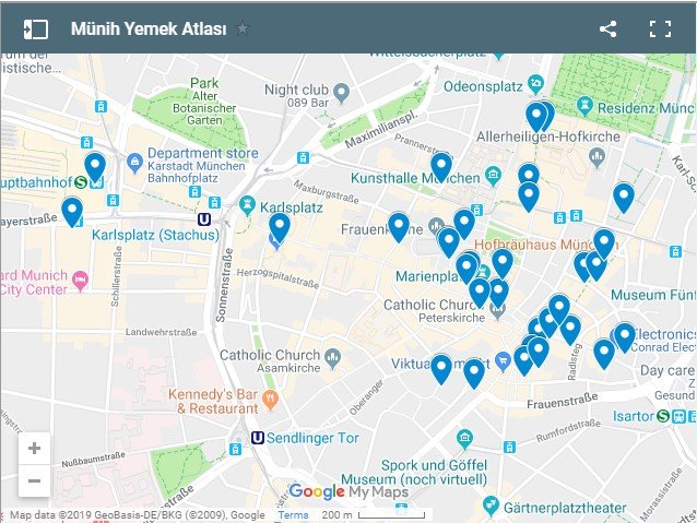Munih Yemek Haritası - Münih Gezi Rehberi